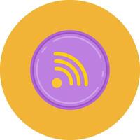Rss Flat Circle Icon vector