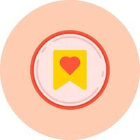Favourite Flat Circle Icon vector