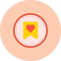 Favourite Flat Circle Icon vector