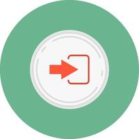 Log in Flat Circle Icon vector