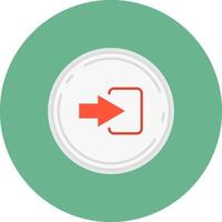 Log in Flat Circle Icon vector