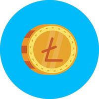 Litecoin Flat Circle Icon vector