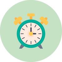 Alarm clock Flat Circle Icon vector