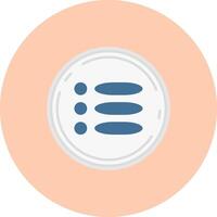 Menu Flat Circle Icon vector