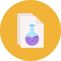 Document Flat Circle Icon vector