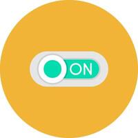 On Flat Circle Icon vector