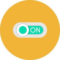 On Flat Circle Icon vector