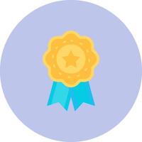 Medal Flat Circle Icon vector