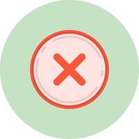 Cancel Flat Circle Icon vector