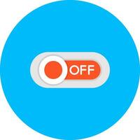 Off Flat Circle Icon vector