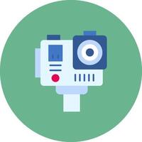 Action camera Flat Circle Icon vector