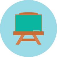 Chalkboard Flat Circle Icon vector