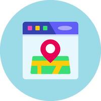 Location Flat Circle Icon vector