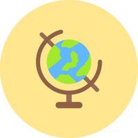 Globe Flat Circle Icon vector