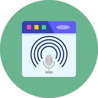 podcast Flat Circle Icon vector