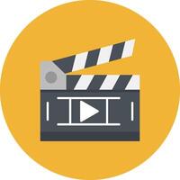 Movie Flat Circle Icon vector