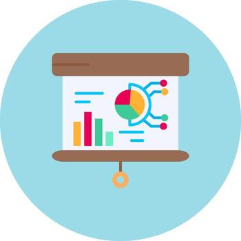 Presentation Flat Circle Icon vector
