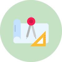 Draft Flat Circle Icon vector