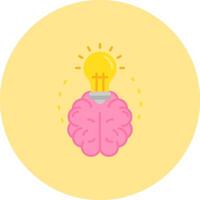 Brainstroming Flat Circle Icon vector