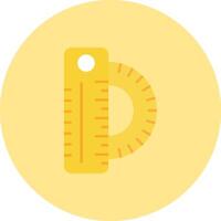 Ruler Flat Circle Icon vector