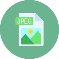 Jpg file format Flat Circle Icon vector