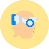 Vr glasses Flat Circle Icon vector