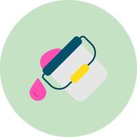 Paint bucket Flat Circle Icon vector