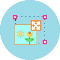 Move Flat Circle Icon vector