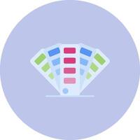 Color palette Flat Circle Icon vector