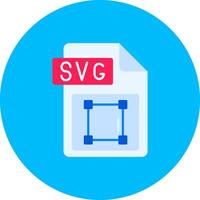 Svg file format Flat Circle Icon vector