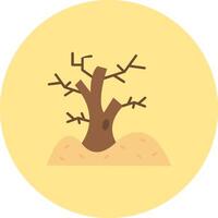 Tree Flat Circle Icon vector