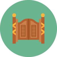 Saloon Flat Circle Icon vector