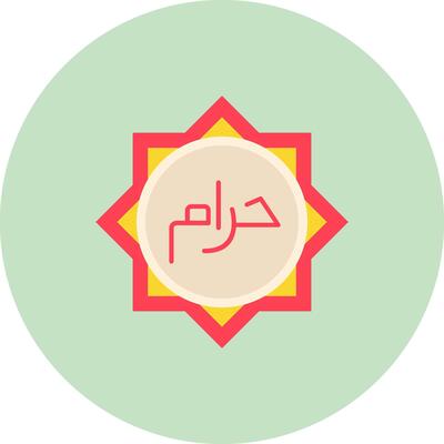 Haram Flat Circle Icon