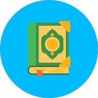 Quran Flat Circle Icon vector