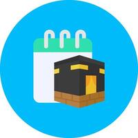 Hajj Flat Circle Icon vector