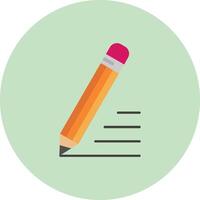 Pencil Flat Circle Icon vector