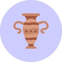 Vase Flat Circle Icon vector