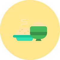 Meal Flat Circle Icon vector