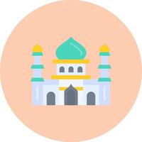 mezquita plano circulo icono vector