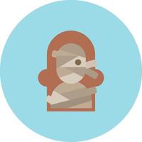 Mummy Flat Circle Icon vector