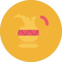 Kettle Flat Circle Icon vector