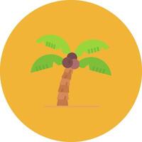 Tree Flat Circle Icon vector