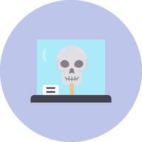 Skull Flat Circle Icon vector