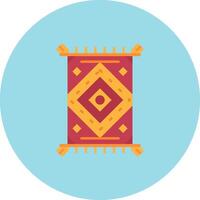 Rug Flat Circle Icon vector