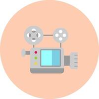 Movie Flat Circle Icon vector