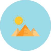 pyramids Flat Circle Icon vector