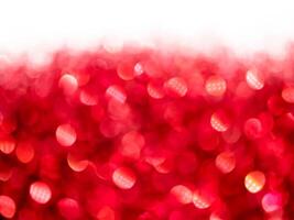 Red Sparkling Glitter bokeh Background. photo