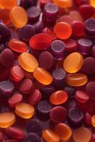 AI generated A colorful pile of jelly beans up close photo