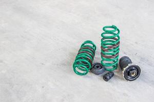 Shock absorbers spring suspension and seal rubber part for change and Maintenance concert of car photo