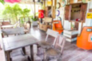 Blur background coffee shop and area for the tourist relax with texture copy space photo